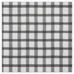 Gray Plaid Buffalo Check Fabric