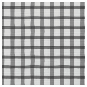 Gray Plaid Buffalo Check Fabric