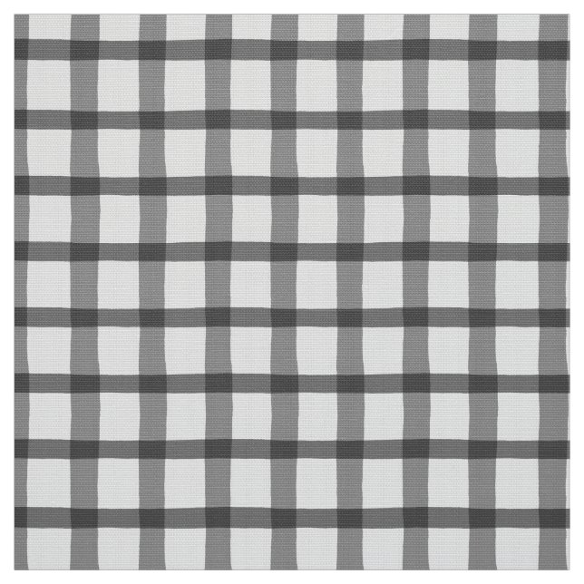 Gray Plaid Buffalo Check Fabric (Swatch)
