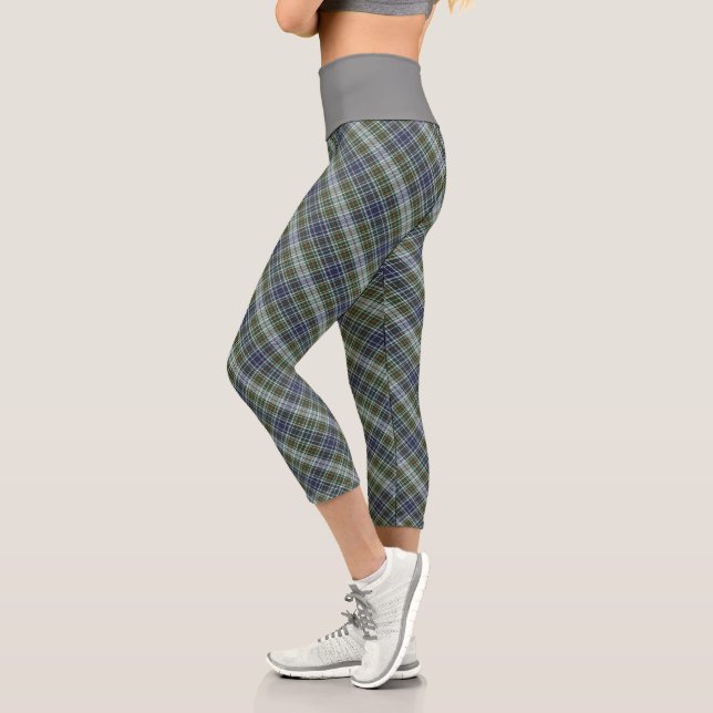 Gray Plaid  Capri Leggings (Left)