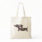 Gray Plaid Dachshund Wiener Dog Tote Bag
