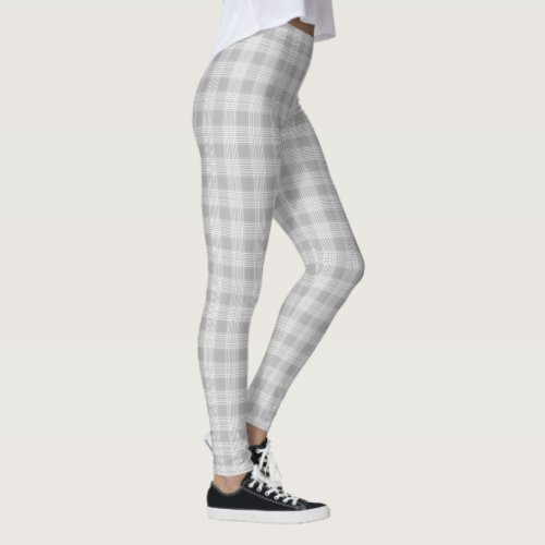 Gray Plaid Leggings