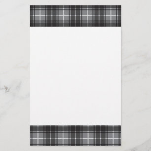 Gray Plaid Stationery
