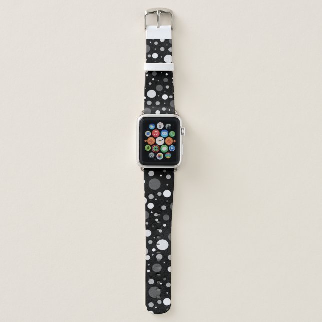 Gray Polka Dot Apple Watch Band (Front)