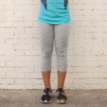 Gray Polka Dot Capri Leggings<br><div class="desc">Gray polka dot capri leggings</div>