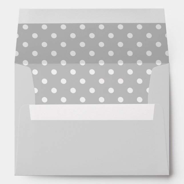 Gray Polka Dot Envelope (Back (Bottom))