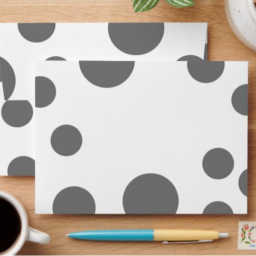 Gray Polka Dot Envelope