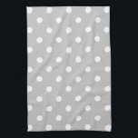 Gray Polka Dot Hand Towel<br><div class="desc">Gray polka dot kitchen towel</div>