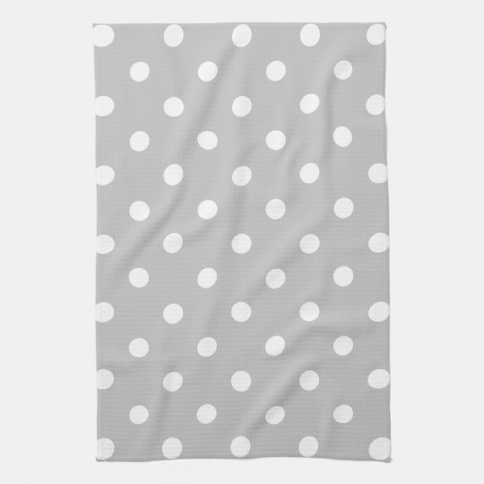 Gray Polka Dot Hand Towel