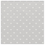 Gray Polka Dot Hearts Fabric
