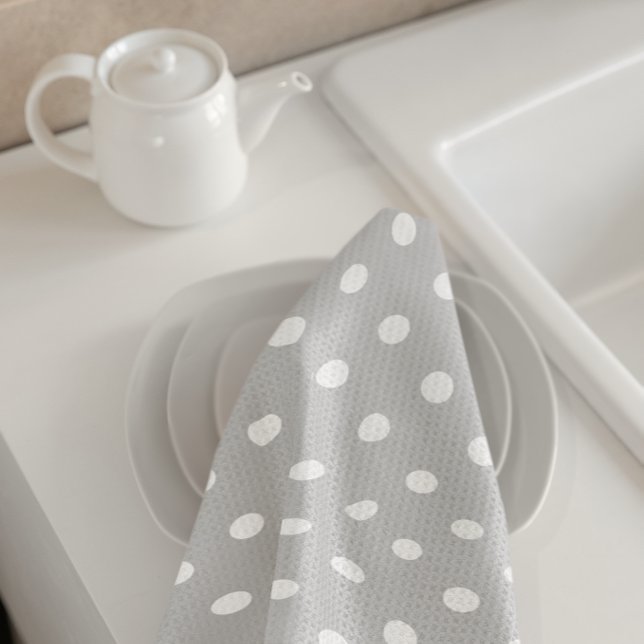 Gray Polka Dot Kitchen Towel (Creator Uploaded)
