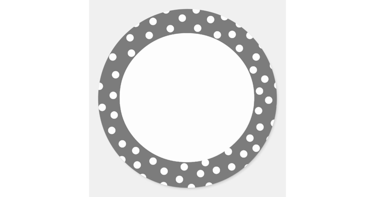 Gray Polka Dot Label | Zazzle