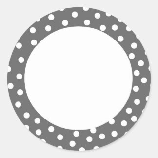 Gray Polka Dot Label
