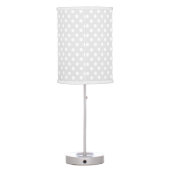 Gray polka dot pattern table lamp (Back)