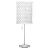 Gray polka dot pattern table lamp (Right)
