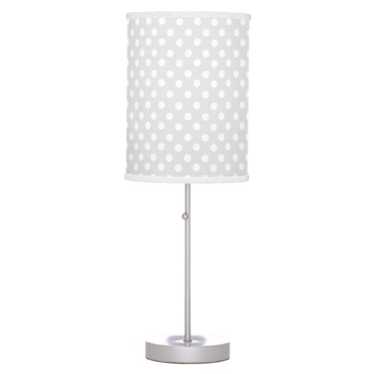 Gray polka dot pattern table lamp (Front)
