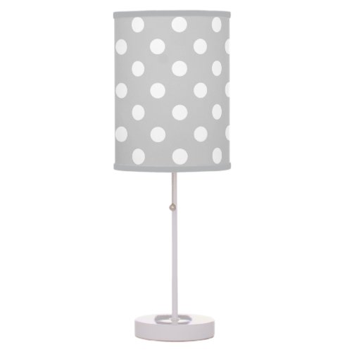 Gray Polka Dot Pattern Table Lamp