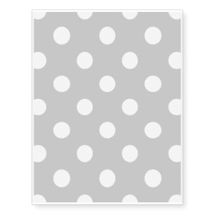 Gray Polka Dot Pattern Temporary Tattoos