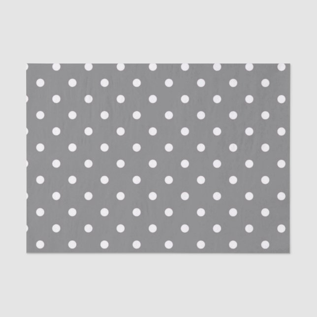 Gray Polka Dot Tissue Paper (Front)