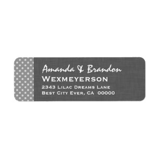 Gray Polka Dot Wedding Collection A2A Label