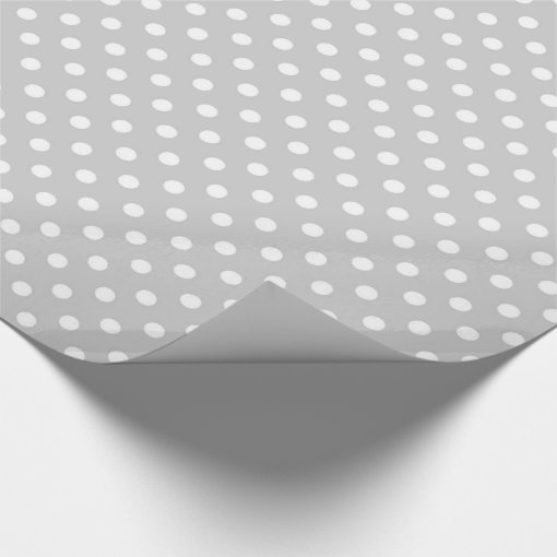 Gray Polka Dot Wrapping Paper Zazzle