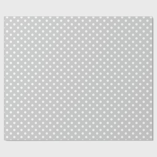 Gray Polka Dot Wrapping Paper Zazzle