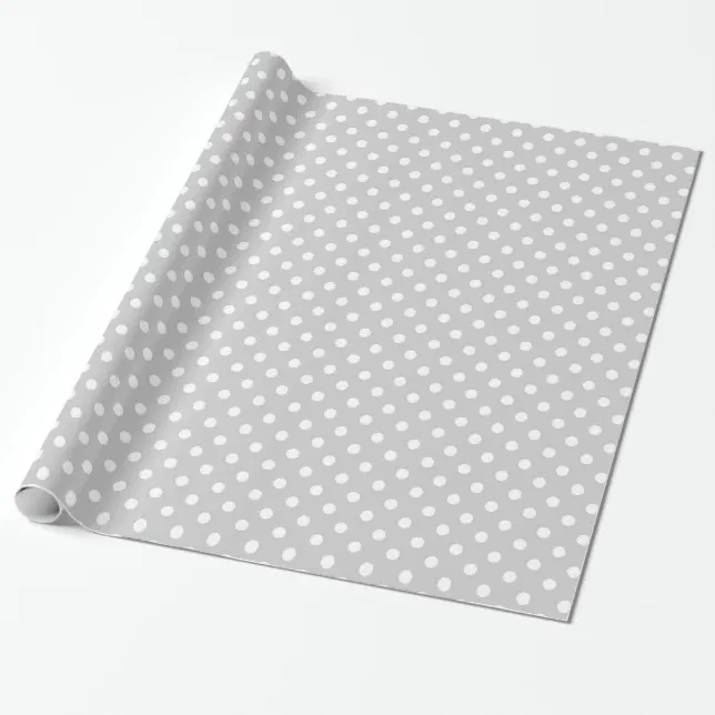 Gray Polka Dot Wrapping Paper Zazzle
