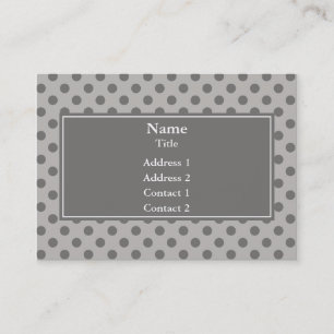 Gray Polka Dots Business Card