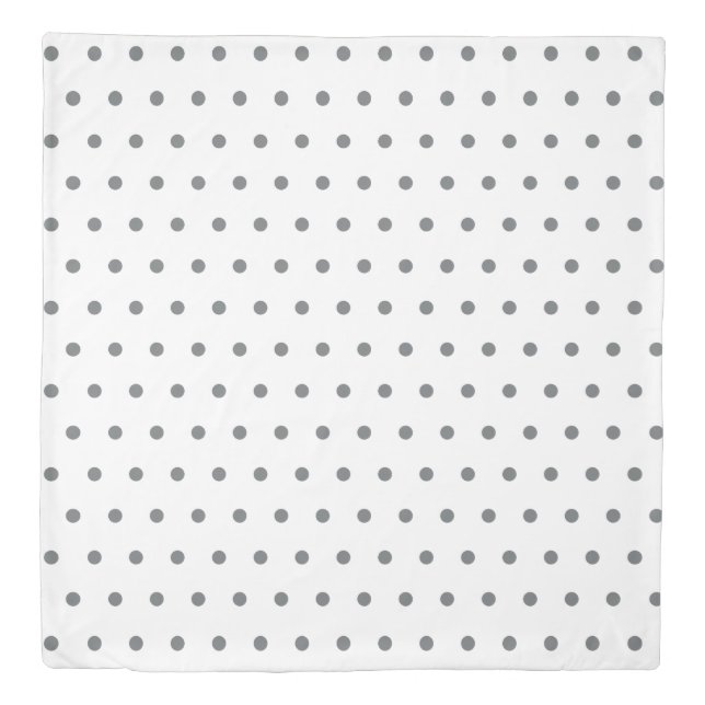 Gray Polka Dots Duvet Cover (Front)
