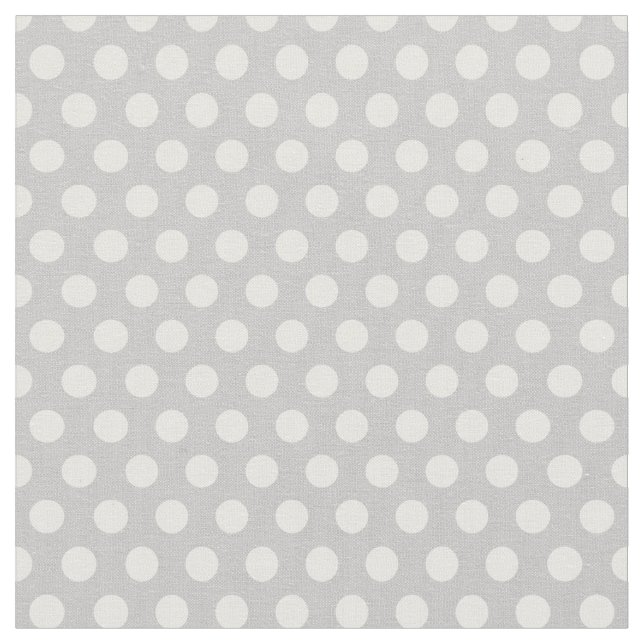 Gray Polka Dots Fabric (Close Up)