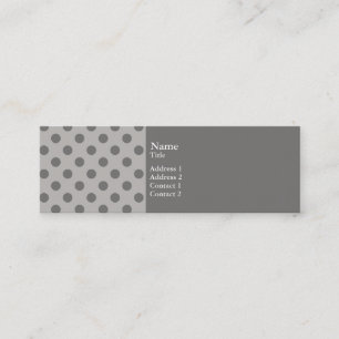 Gray Polka Dots Mini Business Card