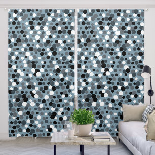 Gray Polka Dots Pattern Curtains