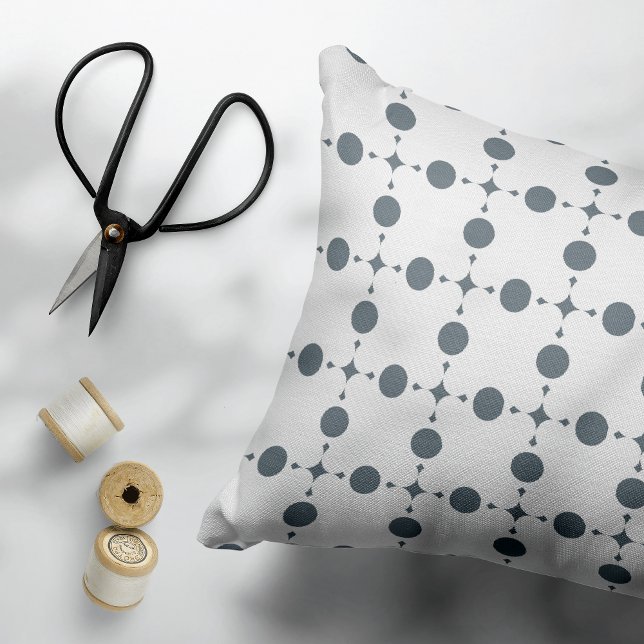 Gray Polka Dots, Polka Dot Pattern, Dots, Dotted Accent Pillow (Creator Uploaded)
