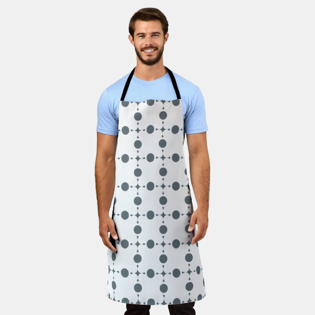 Gray Polka Dots, Polka Dot Pattern, Dots, Dotted Apron (Worn)