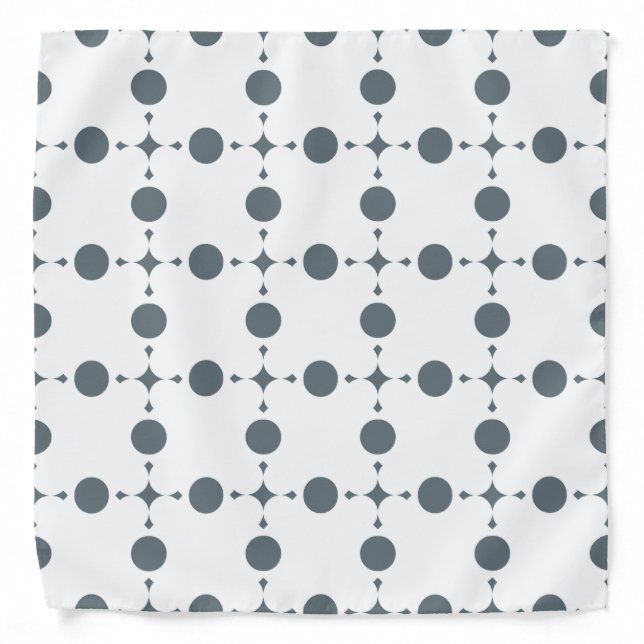 Gray Polka Dots, Polka Dot Pattern, Dots, Dotted Bandana (Front)