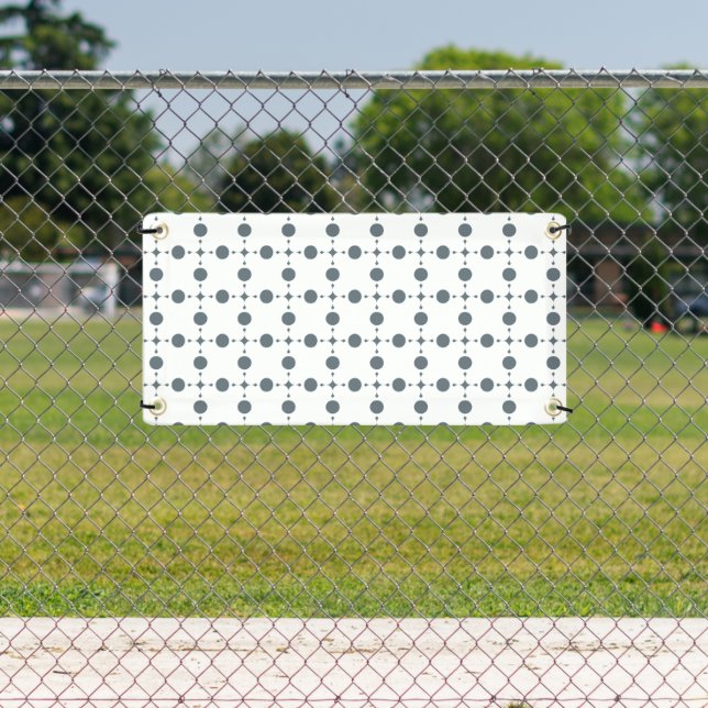 Gray Polka Dots, Polka Dot Pattern, Dots, Dotted Banner (Insitu)