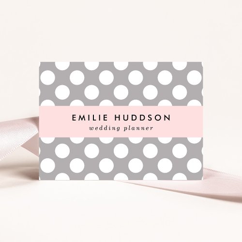 Gray Polka Dots Polka Dot Pattern Dots Dotted Business Card