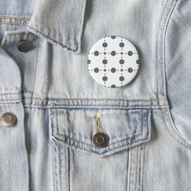 Gray Polka Dots, Polka Dot Pattern, Dots, Dotted Button (In Situ)