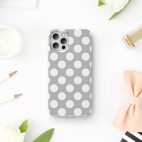 Gray Polka Dots Polka Dot Pattern Dots Dotted iPhone 11 Case