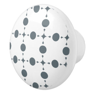 Gray Polka Dots, Polka Dot Pattern, Dots, Dotted Ceramic Knob