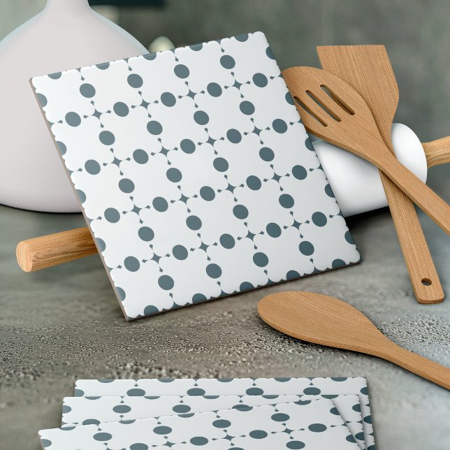 Gray Polka Dots, Polka Dot Pattern, Dots, Dotted Ceramic Tile (Creator Uploaded)
