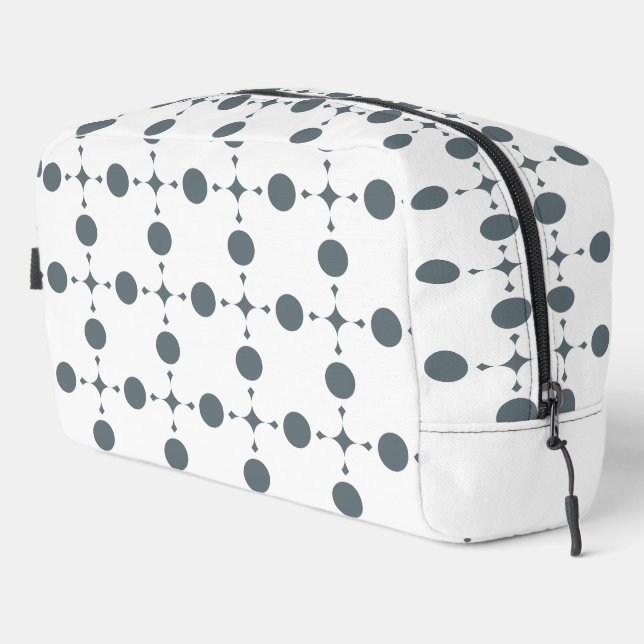 Gray Polka Dots, Polka Dot Pattern, Dots, Dotted Dopp Kit (Right Corner)