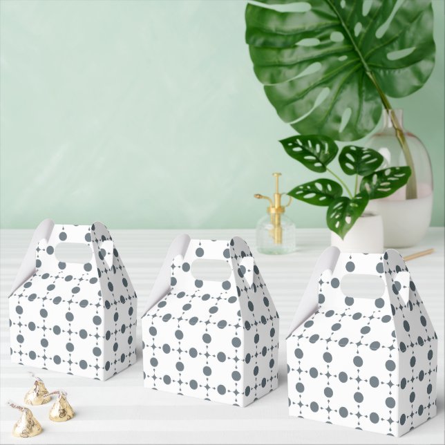 Gray Polka Dots, Polka Dot Pattern, Dots, Dotted Favor Boxes (Multiple)