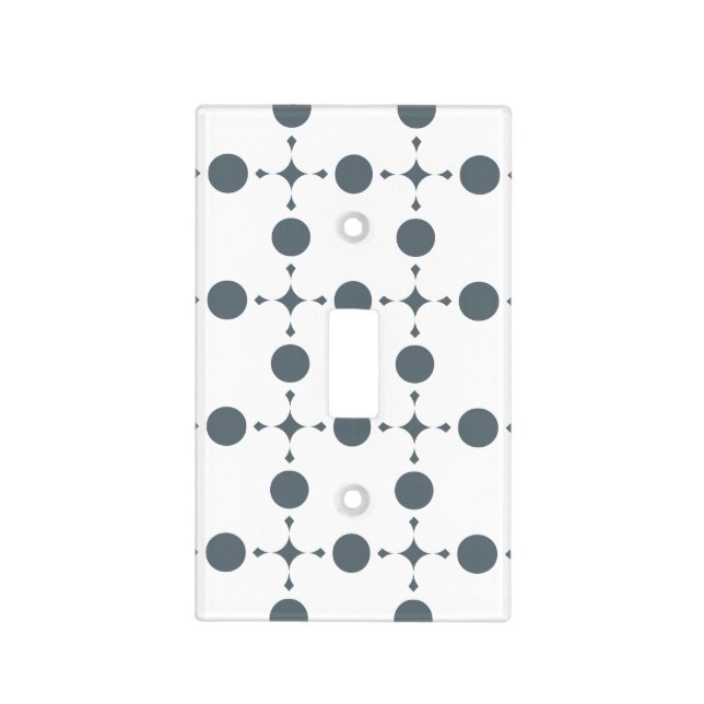 Gray Polka Dots, Polka Dot Pattern, Dots, Dotted Light Switch Cover (Front)