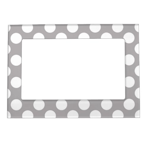 Gray Polka Dots Polka Dot Pattern Dots Dotted Magnetic Frame