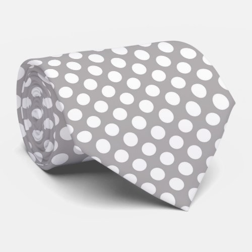 Gray Polka Dots Polka Dot Pattern Dots Dotted Neck Tie