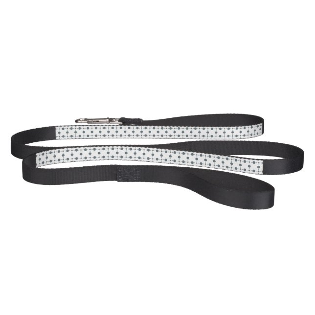 Gray Polka Dots, Polka Dot Pattern, Dots, Dotted Pet Leash (Full)