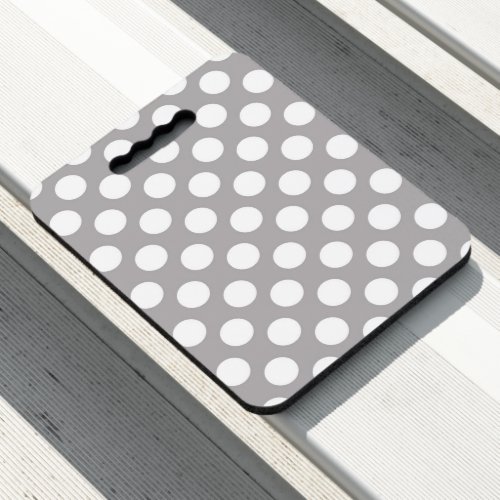 Gray Polka Dots Polka Dot Pattern Dots Dotted Seat Cushion