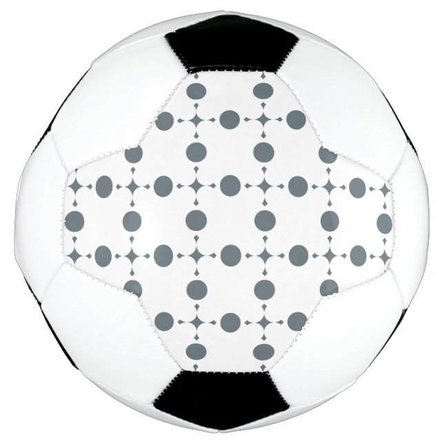 Gray Polka Dots, Polka Dot Pattern, Dots, Dotted Soccer Ball (Front)