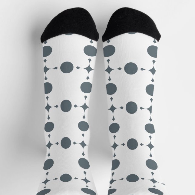 Gray Polka Dots, Polka Dot Pattern, Dots, Dotted Socks (Top)